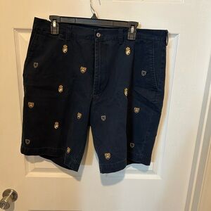 Men's Polo Ralph Lauren Navy Blue Shorts with Embroidered Patches